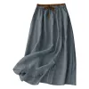 A grey lace-up dress for women, a high-waisted and cinched dress that accentuates the figure in summer Item Picture